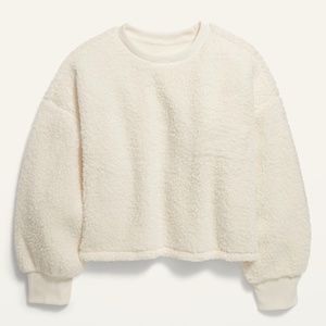 Old Navy JUNIOR'S Sherpa Cropped Pullover